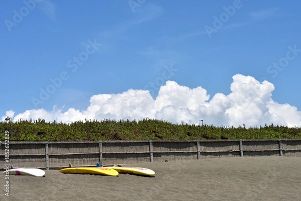 Fototapeta 辻堂海岸に広がる夏の雲