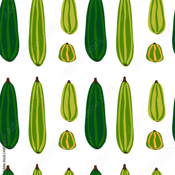 Obraz Seamless vector vegetable pattern for kitchen decor, textile and packaging.