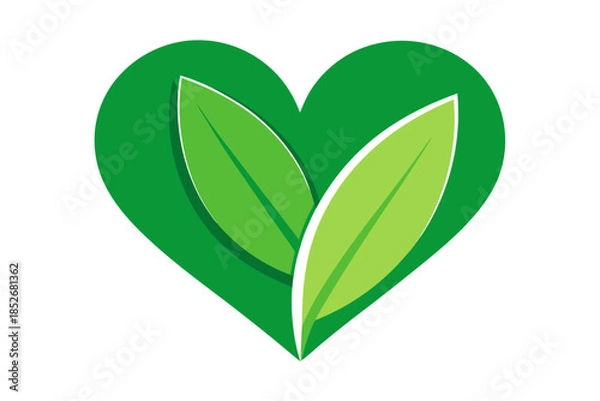 Obraz green leaf icon