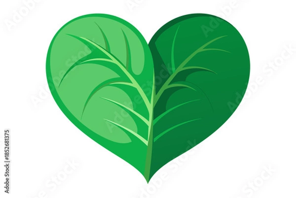 Obraz green leaf heart