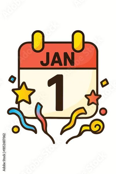 Obraz Calendar “Jan 1” icon