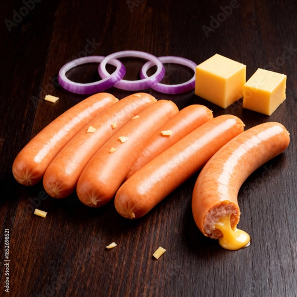 Obraz cheese sausages