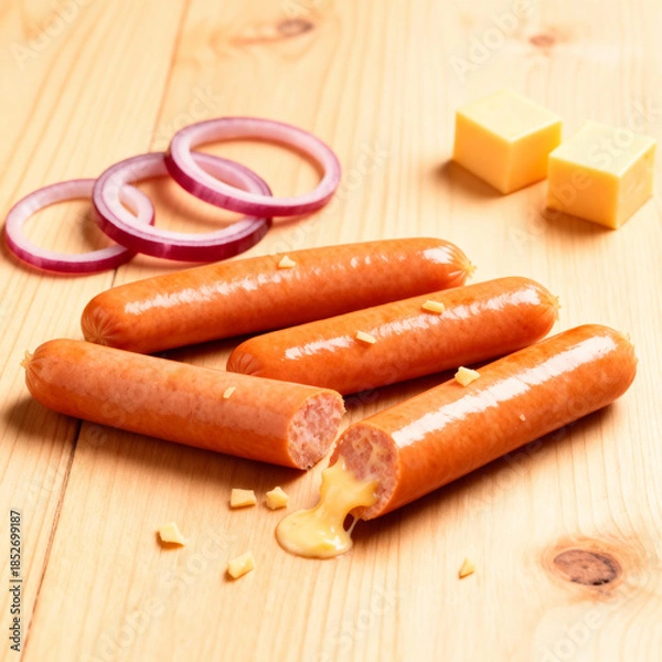 Obraz cheese sausages