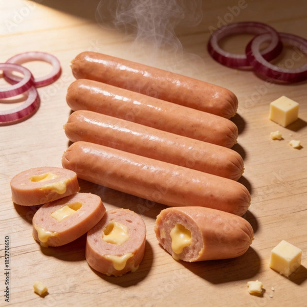 Obraz cheese sausages