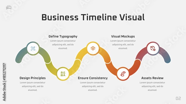 Fototapeta Business Timeline Visual