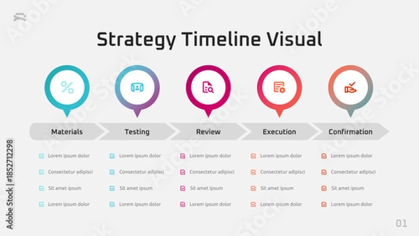 Fototapeta Strategy Timeline Visual