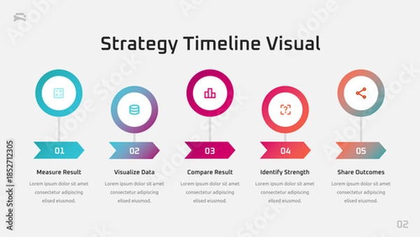 Fototapeta Strategy Timeline Visual