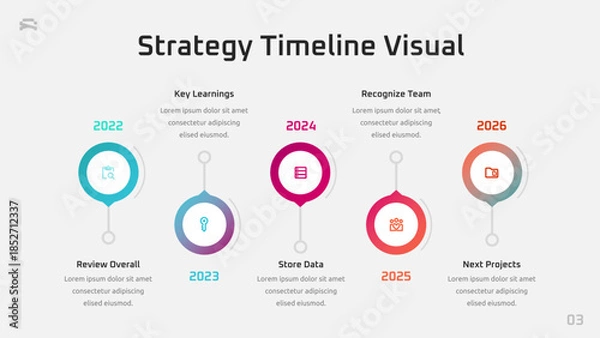 Fototapeta Strategy Timeline Visual