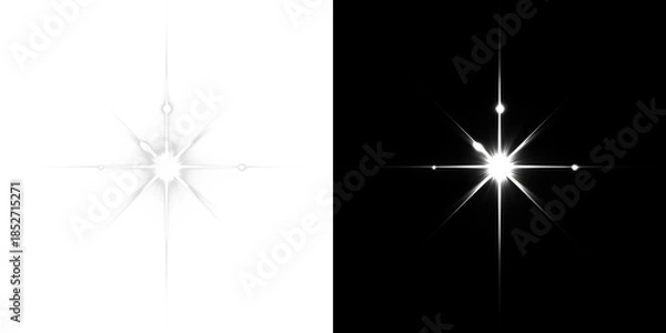 Fototapeta Abstract White Light Explosion Star Effect