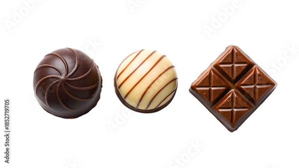 Obraz chocolate candies isolated on white