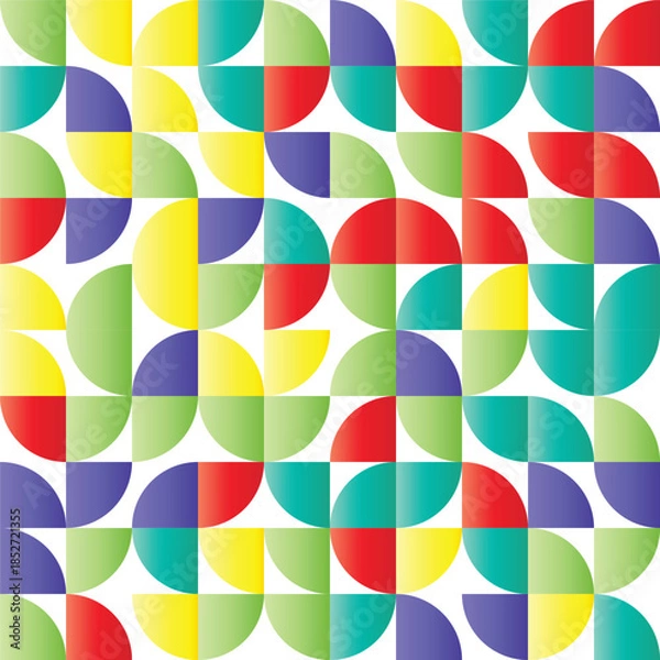 Obraz Colorful Abstract Pattern with Circles in Gradient Colors Background Design Element