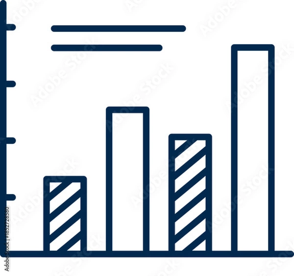 Obraz Bar Chart Icon for Data Analysis and Business Analytics