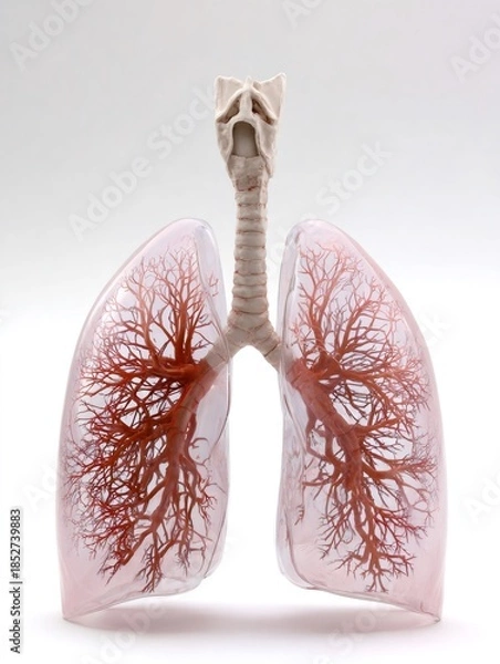 Obraz Human lung anatomy showing bronchial tree