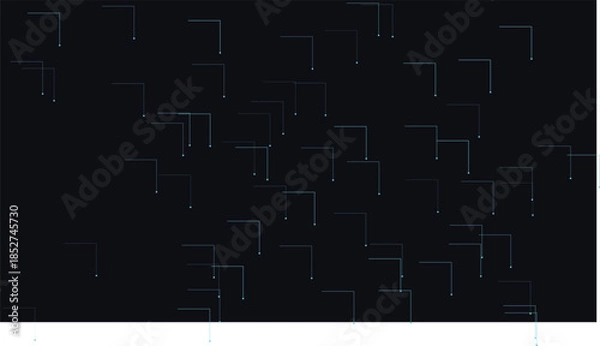 Fototapeta Abstract Blue Digital Network Technology Background with Geometric Line Connections, Cyber Security and Data Visualization Concept on Dark Background