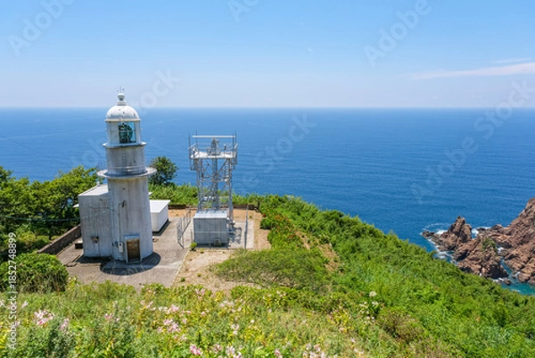 Obraz 甑島列島最南端にある釣掛埼灯台