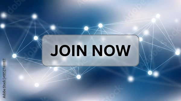 Obraz  translucent button displaying the text "JOIN NOW" in bold black letters.