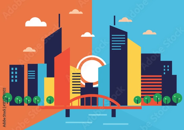 Fototapeta abstract city background