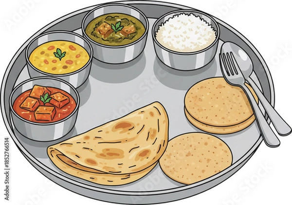 Obraz Indian Thali Meal Plate