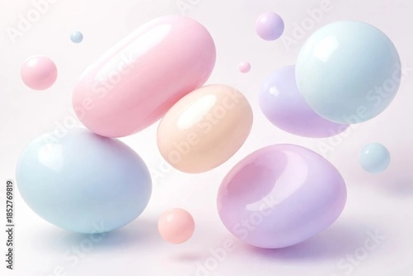 Obraz Soft Floating Pastel Spheres Design