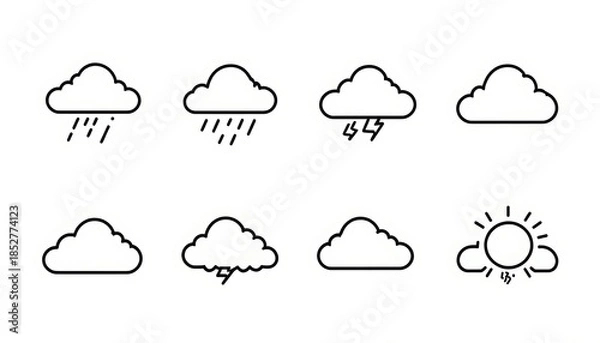 Fototapeta Cloud Icons