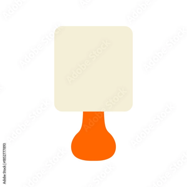 Obraz orange table lamp vector illustration