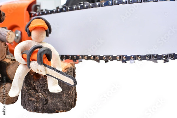 Obraz  Chainsaw on the white background isolated
