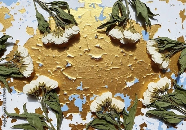 Obraz Gilded Bloom: Fading Glory