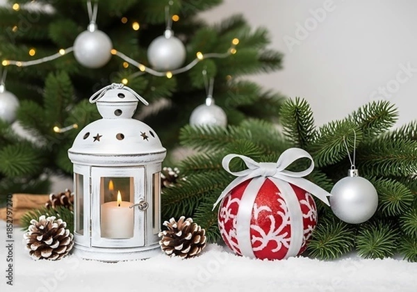 Obraz Winter's Glow: A Festive Stillness