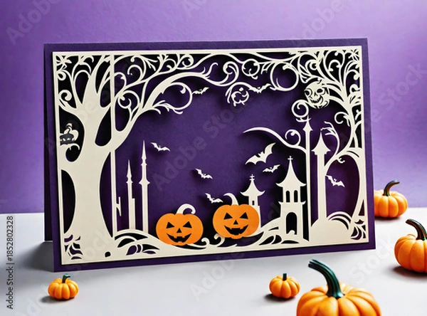 Obraz halloween pumpkin frame