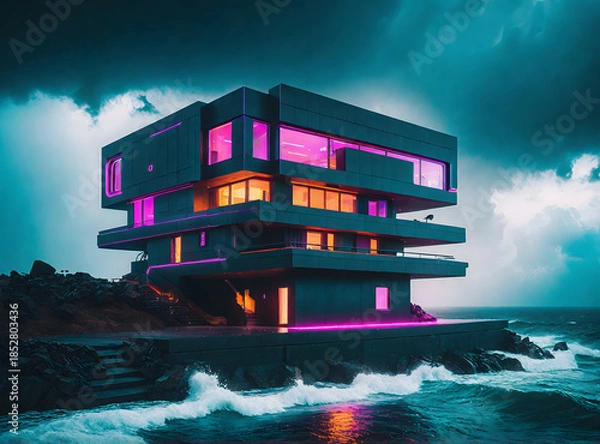 Obraz house in night