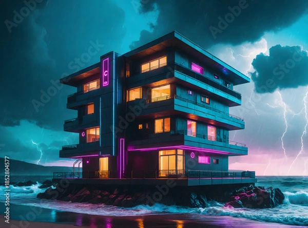 Obraz house in the night