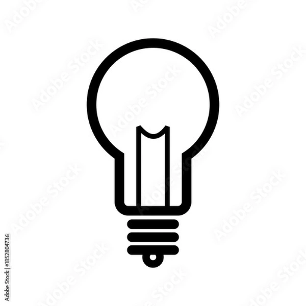 Obraz Bulb icon vector image. Suitable for mobile apps, web apps and print media.
