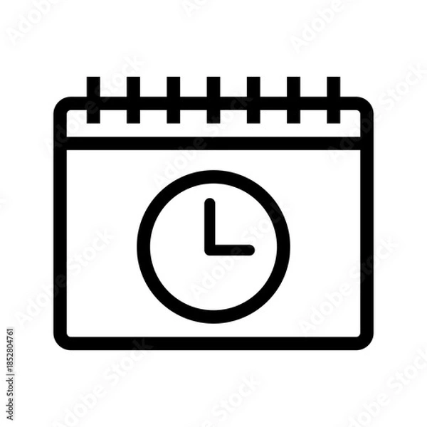 Obraz Date & Time icon vector image. Suitable for mobile apps, web apps and print media.