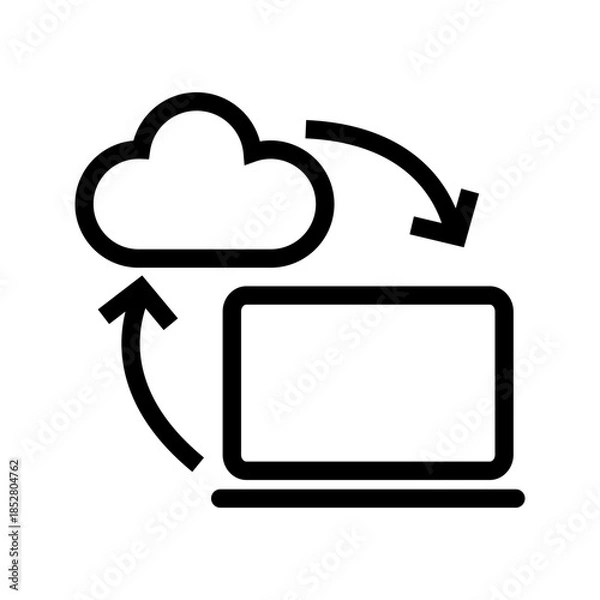 Obraz Data Share icon vector image. Suitable for mobile apps, web apps and print media.