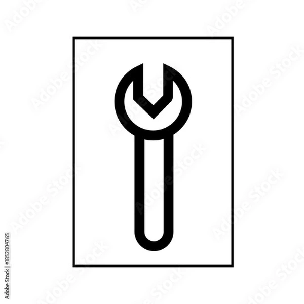 Obraz Document Settings icon vector image. Suitable for mobile apps, web apps and print media.