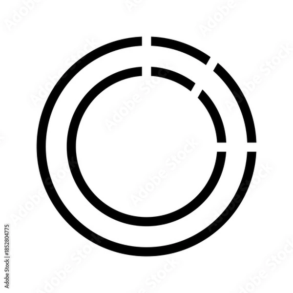 Obraz Doughnut Chart icon vector image. Suitable for mobile apps, web apps and print media.