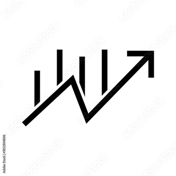 Obraz Increasing Rate icon vector image. Suitable for mobile apps, web apps and print media.