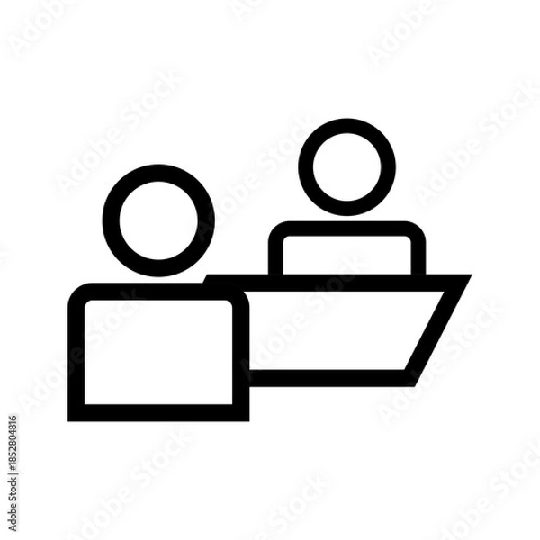 Obraz Meeting icon vector image. Suitable for mobile apps, web apps and print media.