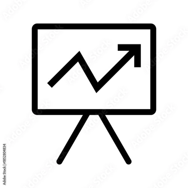 Obraz Presentation icon vector image. Suitable for mobile apps, web apps and print media.