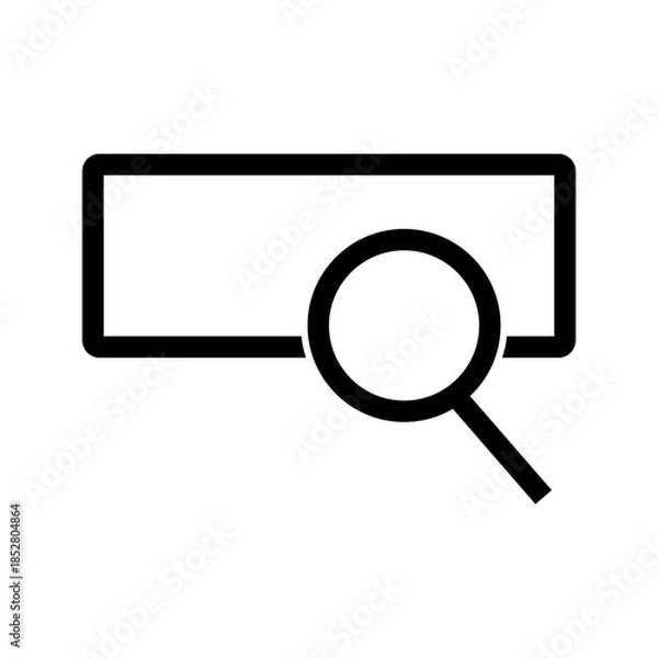 Obraz Search Bar icon vector image. Suitable for mobile apps, web apps and print media.
