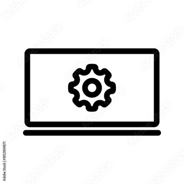 Obraz Settings icon vector image. Suitable for mobile apps, web apps and print media.