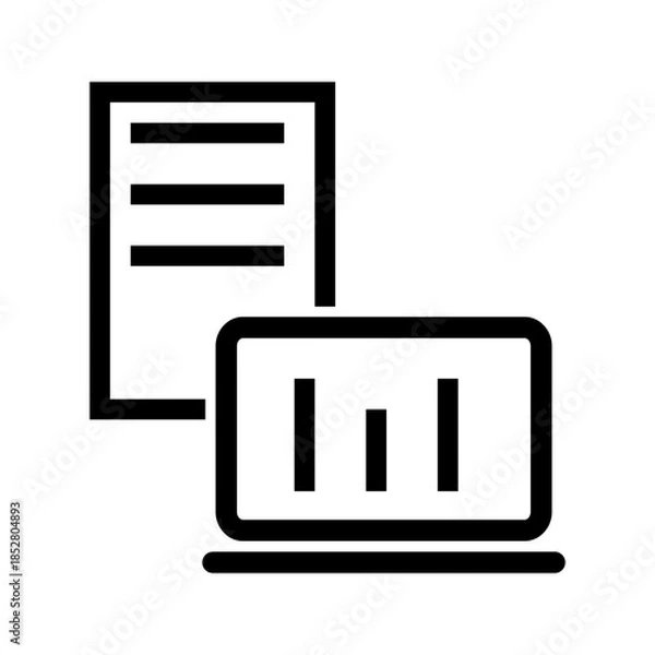 Obraz Statistical Report icon vector image. Suitable for mobile apps, web apps and print media.