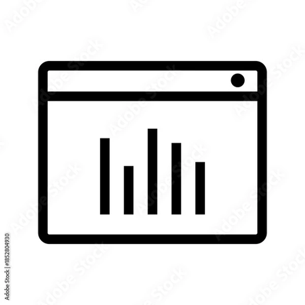 Obraz Statistics icon vector image. Suitable for mobile apps, web apps and print media.