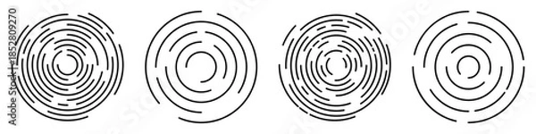 Obraz Concentric circles set