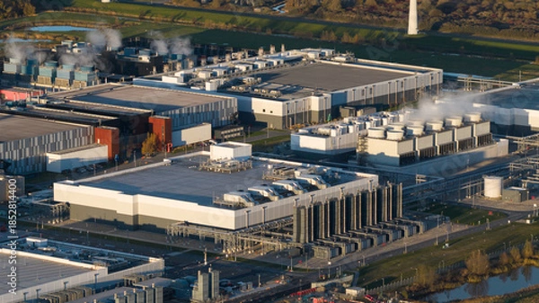 Obraz Eemshaven Hyperscale: Aerial Cloud Computing Center