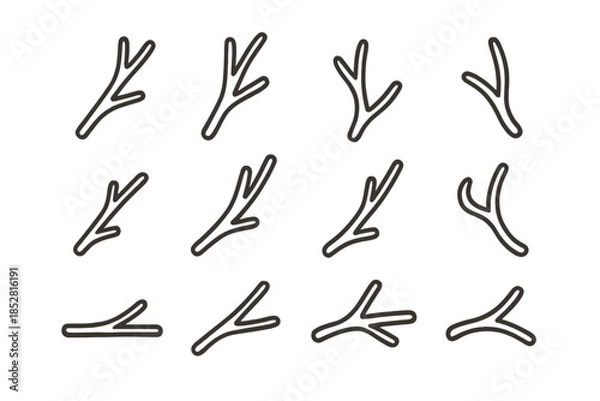 Obraz Abstract branch-like shapes on a gradient background