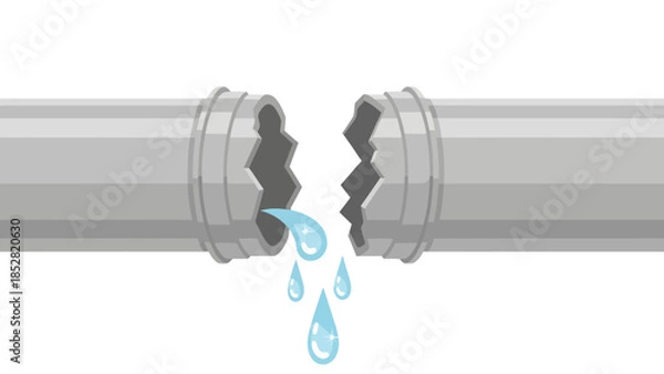 Obraz Broken pipe with dripping water