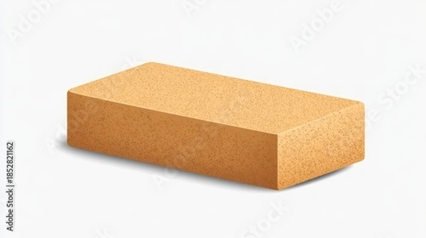 Obraz Isolated orange brick on white background for construction and design