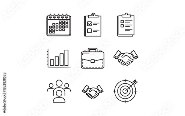 Obraz business icons set