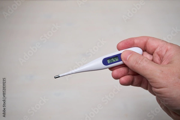 Obraz hand holding thermometer